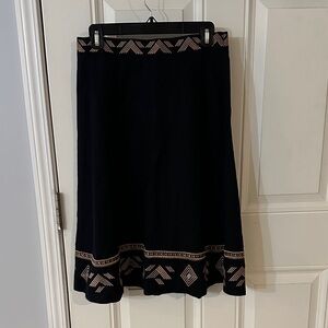 Banana Republic Black and Tan A-Line Skirt